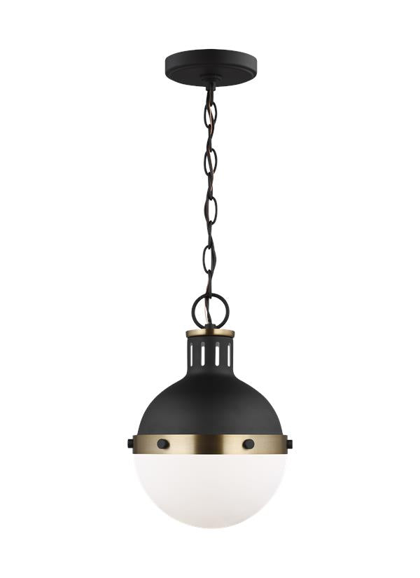Hanks Collection - One Light Mini Pendant | Finish: Midnight Black / Satin Brass - 6177101-112