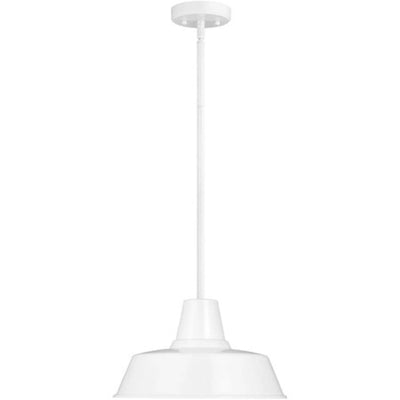 Barn Light 1 Light 14" Black Outdoor Pendant