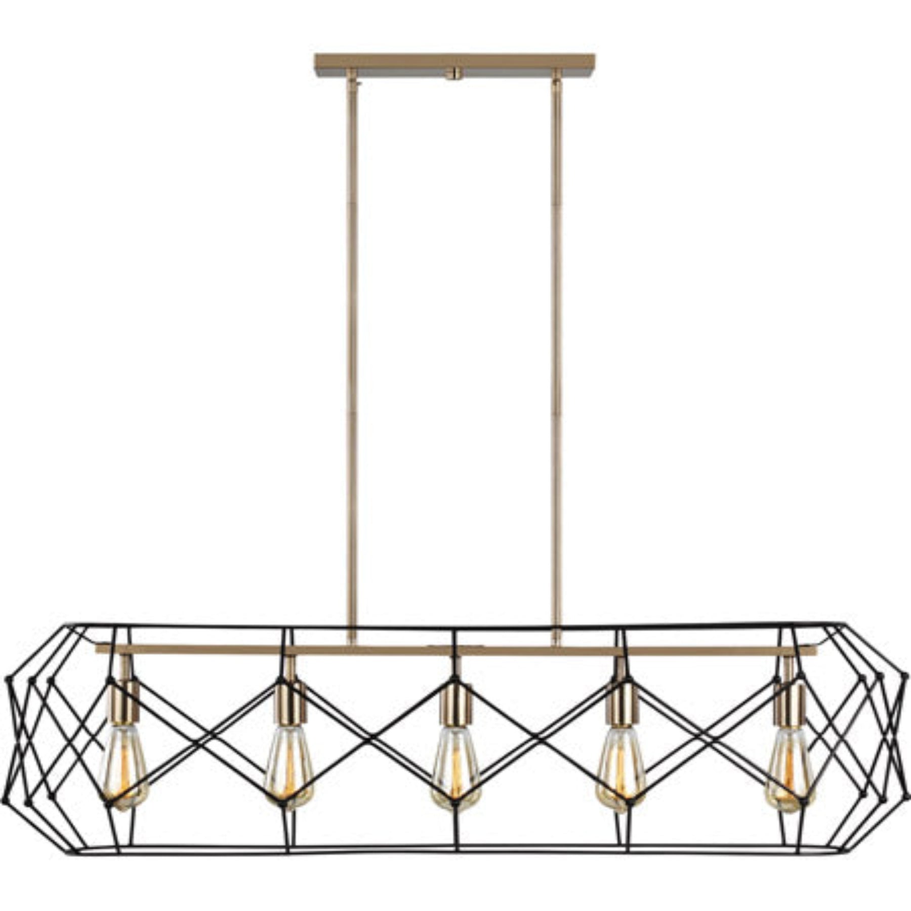 Zarra 5 Light 12" Satin Brass Chandelier Ceiling Light