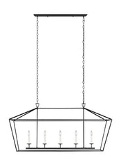 Dianna Collection - Five Light Medium Linear Chandelier | Finish: Midnight Black - 6692605-112