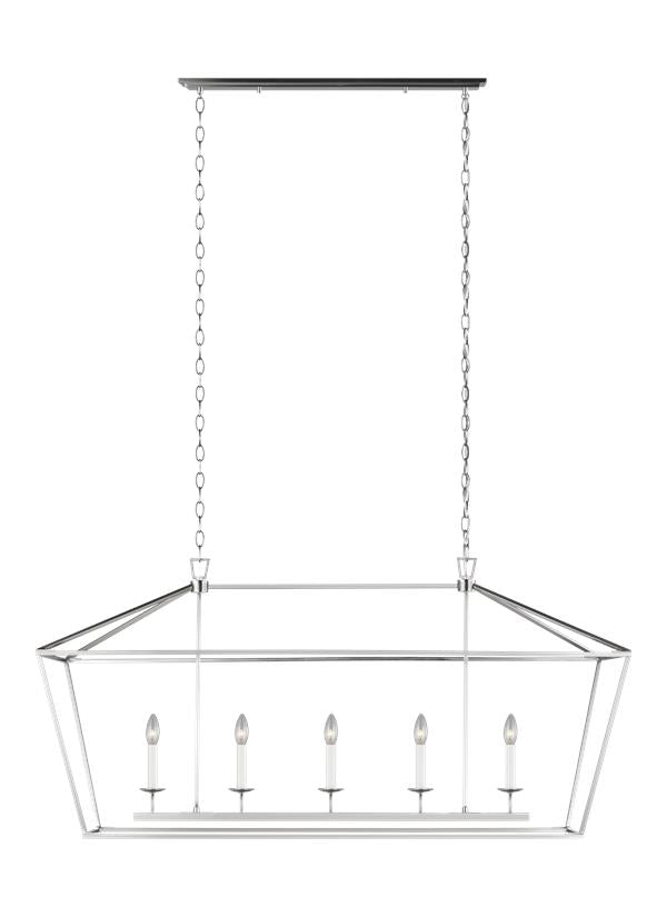 Dianna Collection - Five Light Medium Linear Chandelier | Finish: Brushed Nickel - 6692605-962