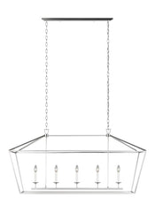 Dianna Collection - Five Light Medium Linear Chandelier | Finish: Brushed Nickel - 6692605EN-962