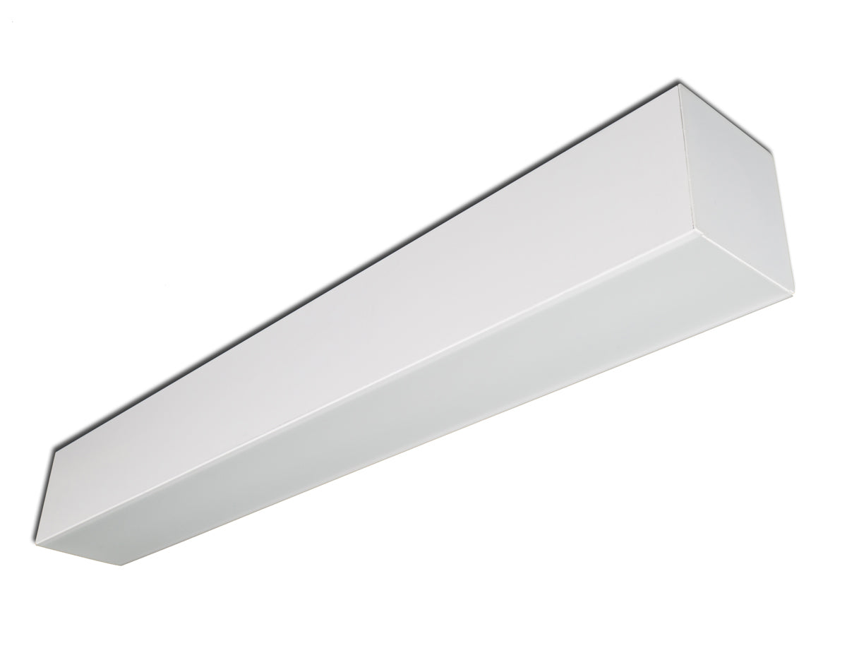 4 Foot LED Linear Pendant Uplight or Downlight, 24 or 48 watt, White Finish