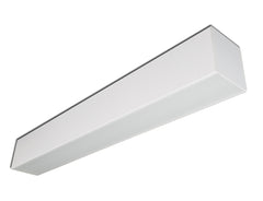 4 Foot LED Linear Pendant Uplight or Downlight, 24 or 48 watt, White Finish