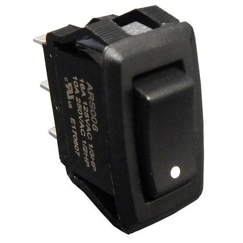 Appliance Rocker Switch with Printed Dot SPDT On-Off-On Quick Connect Spade Terminal