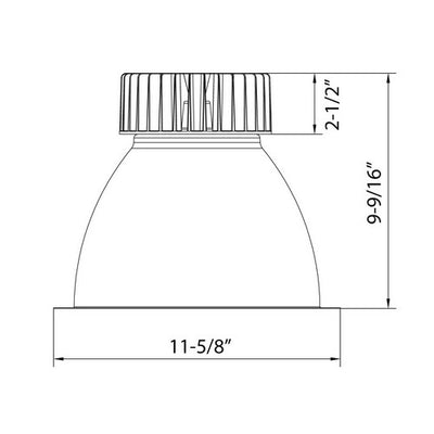 LED 10" Commercial Recessed Lighting Retrofit Kit, 30 Watts, 120-277V, 2900 Lumens, 4000K or 5000K,