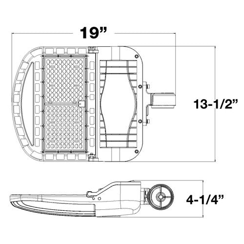 LED Area/Parking Lot Light, Gen 3, 150 Watt, 18600 Lumens, 120-277V, 4000K or 5000K, Bronze Finish