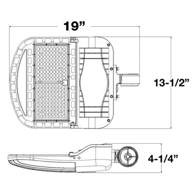 LED Area/Parking Lot Light, Gen 3, 150 Watt, 18600 Lumens, 120-277V, 4000K or 5000K, Bronze Finish