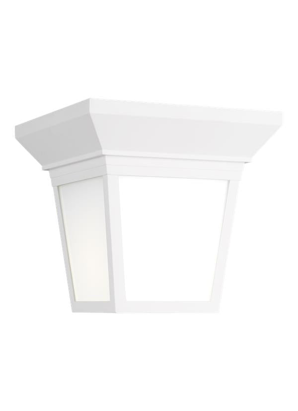 Lavon Collection - One Light Outdoor Ceiling Flush Mount | Finish: White - 7546701-15