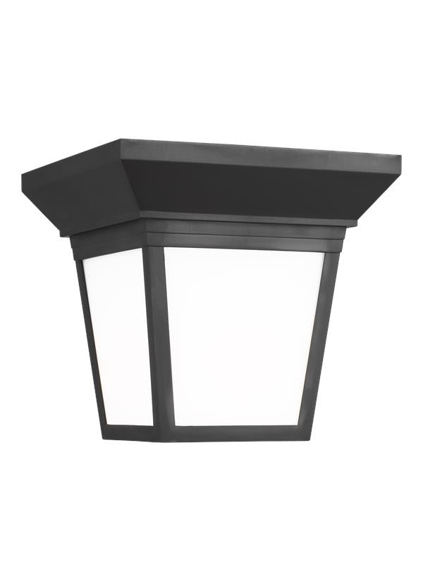 Lavon Collection - One Light Outdoor Ceiling Flush Mount | Finish: Black - 7546701EN3-12