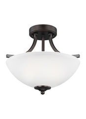 Small Two Light Semi-Flush Convertible Pendant Finish: Burnt Sienna - 7716502EN3-710