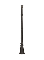 8120-12, Aluminum Post in Black Finish , Outdoor Posts Collection