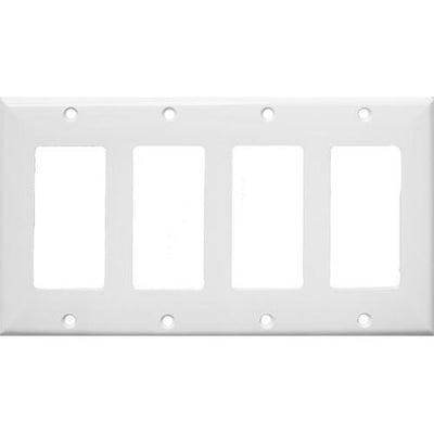 Lexan Wall Plates 4 Gang Midsize Decorative/GFCI