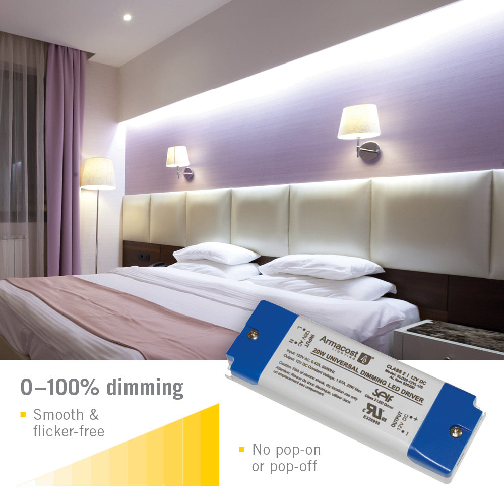 20 Watt Universal Dimming LED Driver, 12-Volt DC