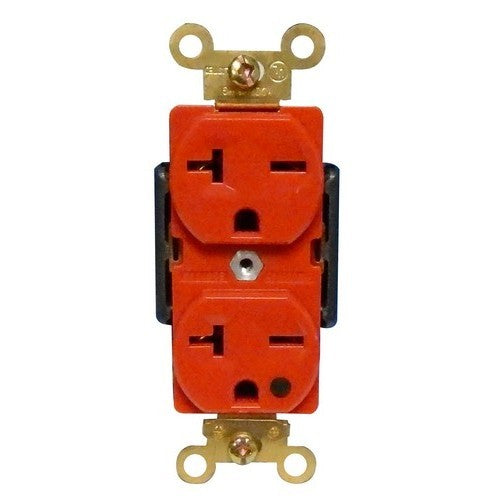 Hospital Grade Duplex Receptacle Red 20A-250V