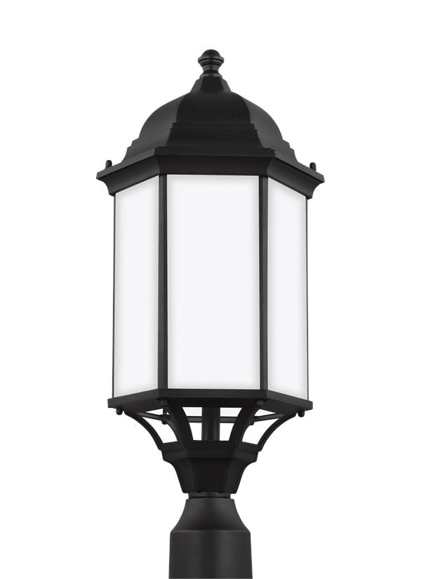 Sevier Collection - Large One Light Outdoor Post Lantern | Finish: Black - 8238751-12