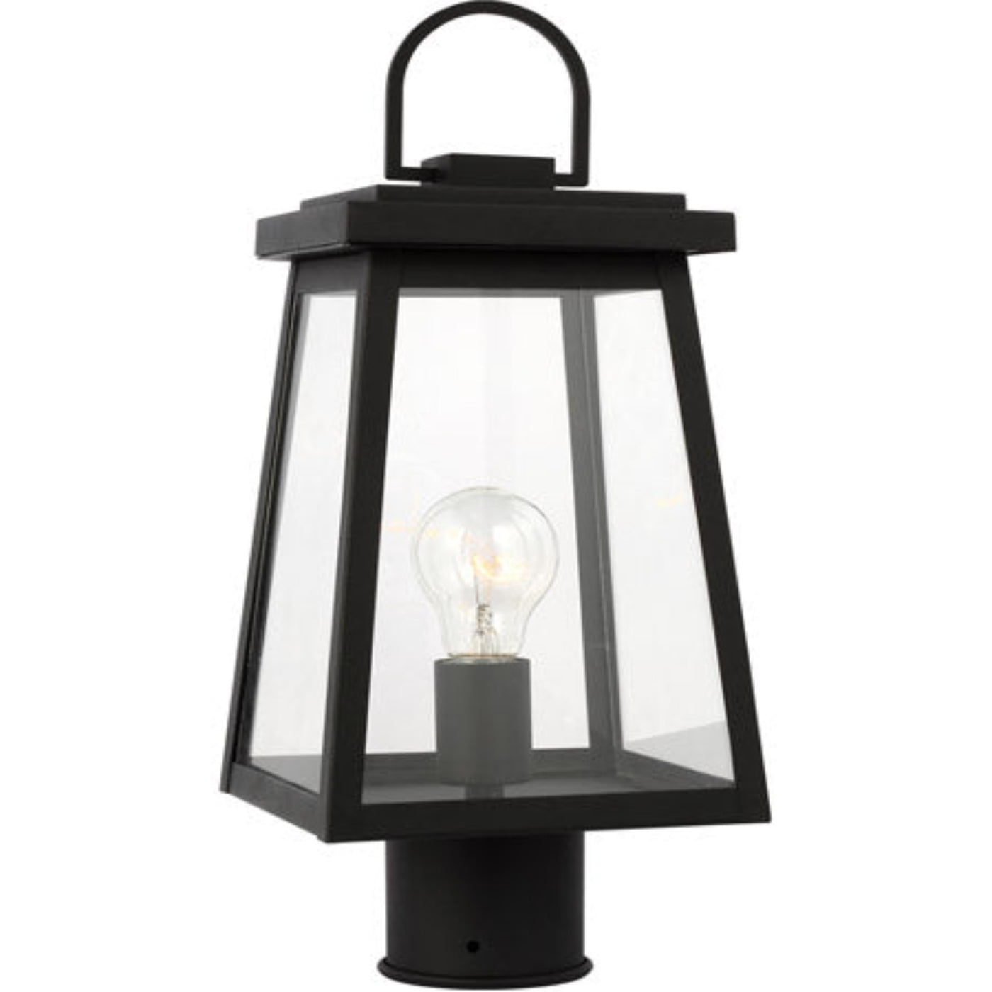 Founders 1 Light 17" Black Outdoor Post Lantern