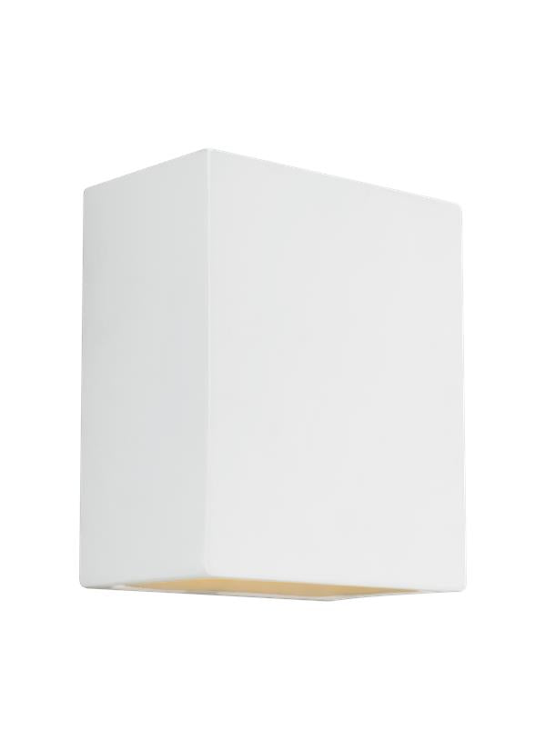 Paintable Ceramic Sconces Collection - One Light Outdoor Turtle Friendly Wall Lantern | Finish: Unfinished Ceramic - 8304801-714/T