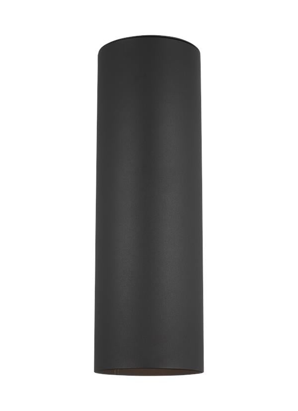 Outdoor Cylinders Collection - Large Two Light Outdoor Wall Lantern | Finish: Black - 8313902-12