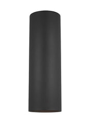 Outdoor Cylinders Collection - Large Two Light Outdoor Wall Lantern | Finish: Black - 8313902-12