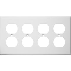 Painted Steel Wall Plates 4 Gang