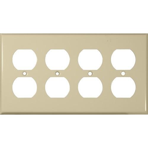 Painted Steel Wall Plates 4 Gang