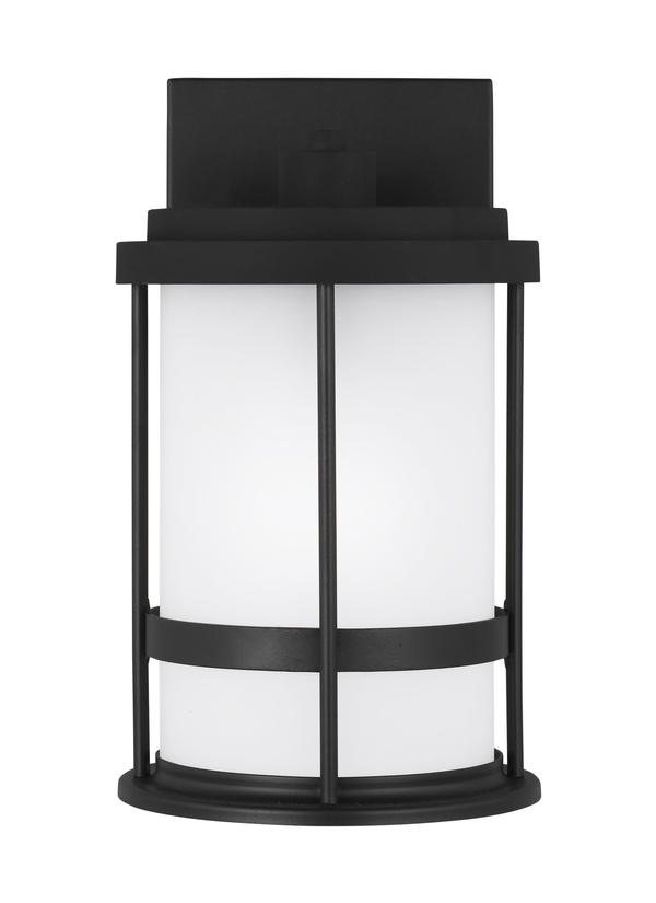 Wilburn Collection - Small One Light Outdoor Wall Lantern | Finish: Black - 8590901-12