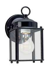 New Castle Collection - One Light Outdoor Wall Lantern | Finish: Black - 8592-12