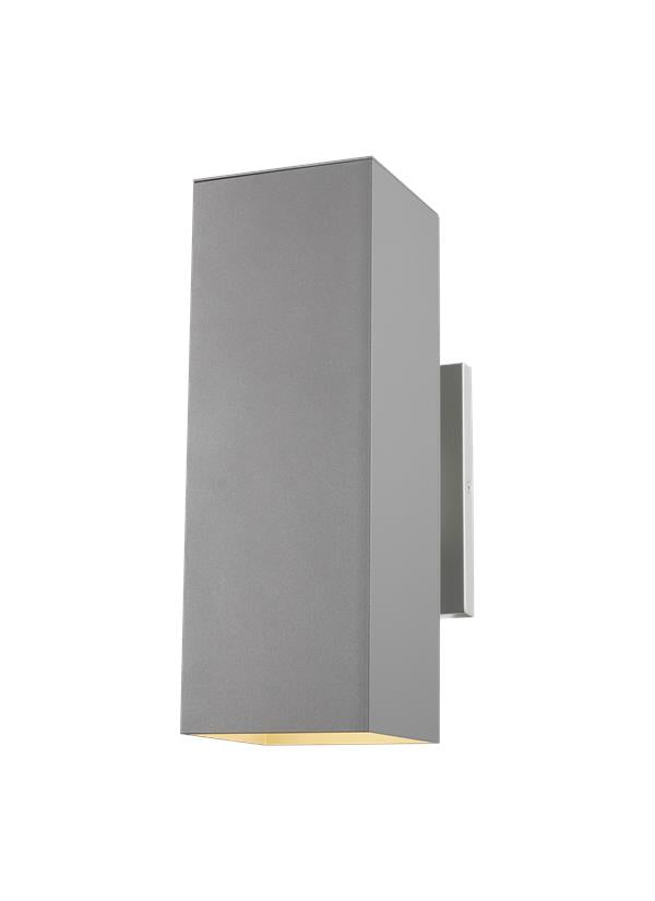 Pohl Collection - Medium Two Light Outdoor Wall Lantern | Finish: Painted Brushed Nickel - 8631702-753