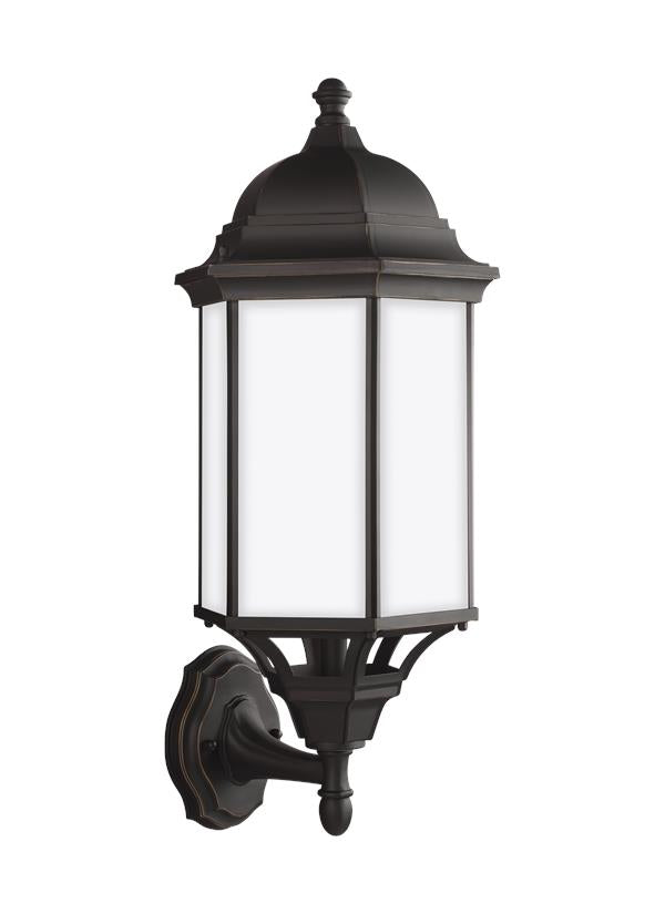 Sevier Collection - Large One Light Uplight Outdoor Wall Lantern | Finish: Antique Bronze - 8638751-71