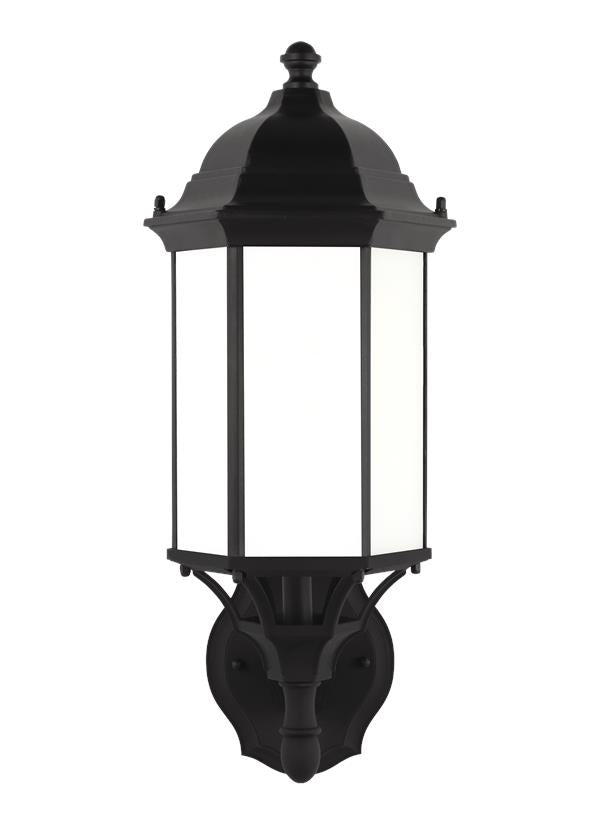 Sevier Collection - Medium One Light Uplight Outdoor Wall Lantern | Finish: Black - 8838701-12