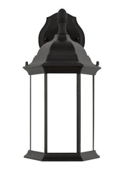 Sevier Collection - Medium One Light Downlight Outdoor Wall Lantern | Finish: Black - 8938701-12