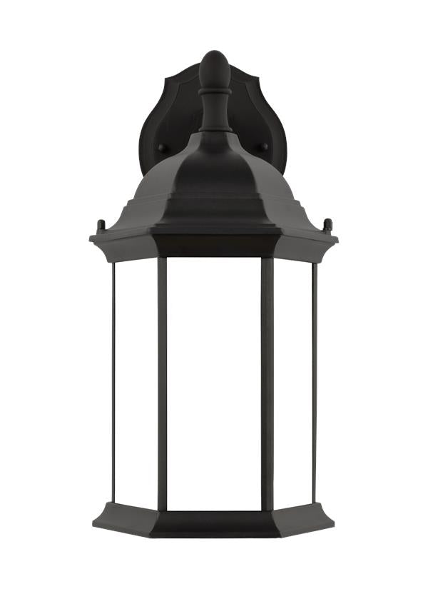 Sevier Collection - Medium One Light Downlight Outdoor Wall Lantern | Finish: Black - 8938751-12