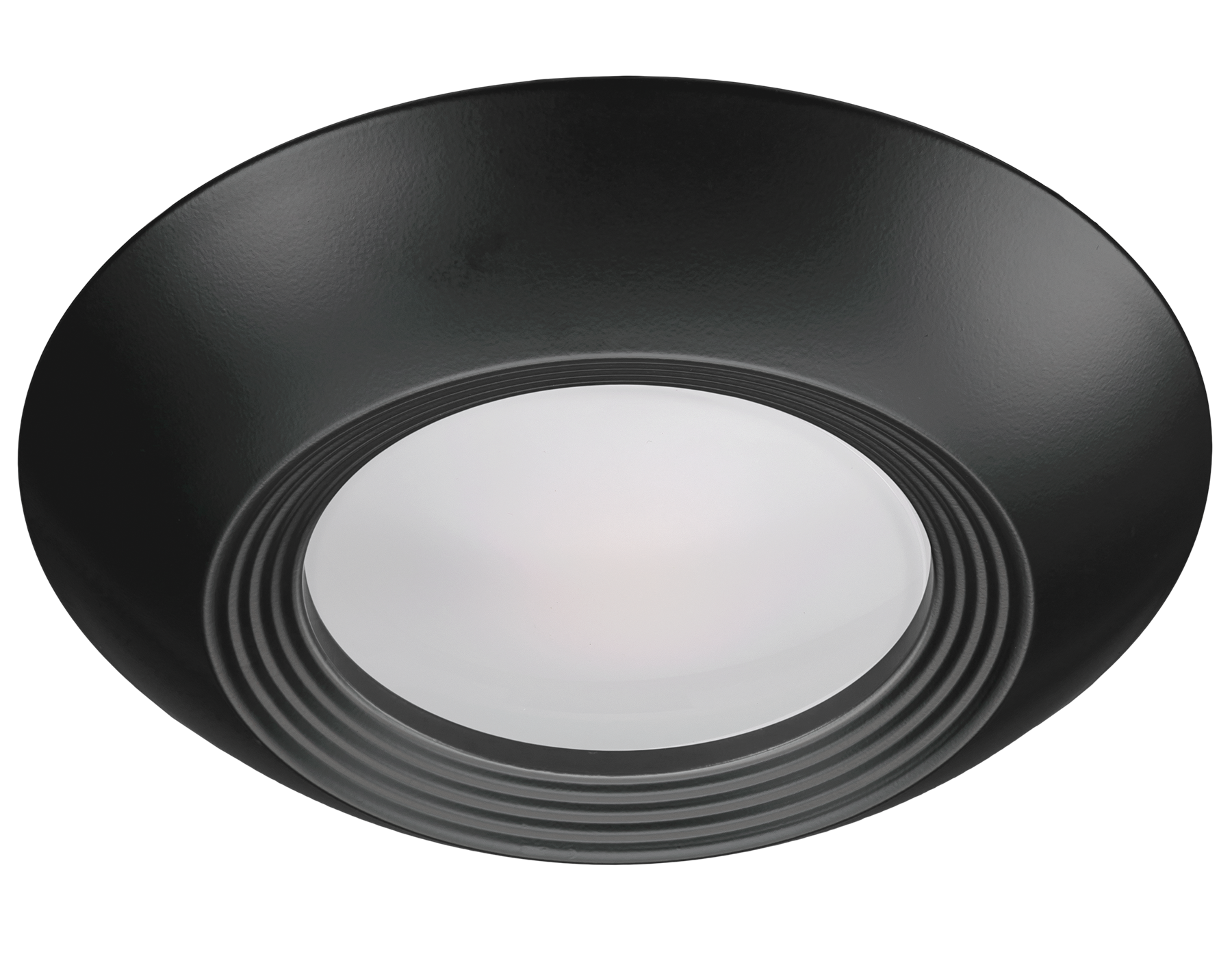 Black Trim for 7.5 Inch Flush Mount Disk Light with TwistFit Mounting System