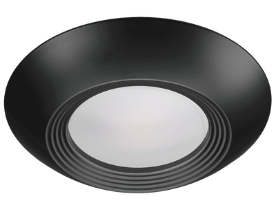 Black Trim for 7.5 Inch Flush Mount Disk Light with TwistFit Mounting System