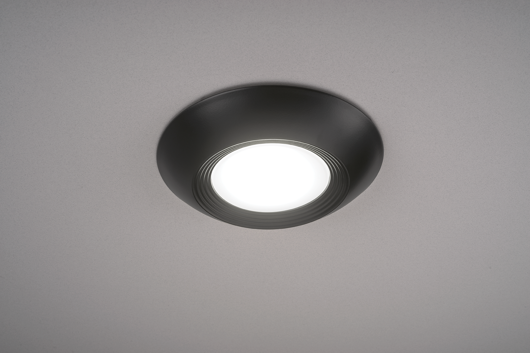 Black Trim for 7.5 Inch Flush Mount Disk Light with TwistFit Mounting System