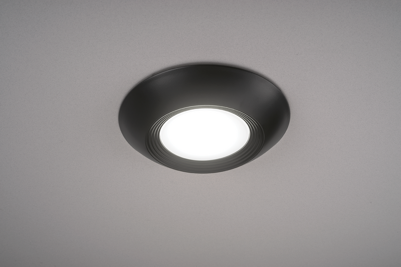 Black Trim for 7.5 Inch Flush Mount Disk Light with TwistFit Mounting System