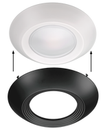 Black Trim for 7.5 Inch Flush Mount Disk Light with TwistFit Mounting System
