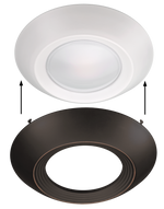 Oil Rubbed Bronze Trim for 7.5 Inch Flush Mount Disk Light with TwistFit Mounting System
