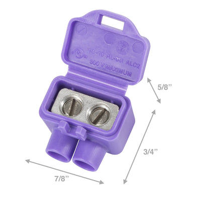 King Innovation 95025 Alumiconn 2-Port Wire Connector, 25/Bag
