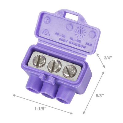 King Innovation 95185 3-port AlumiConn, 2500 pc box