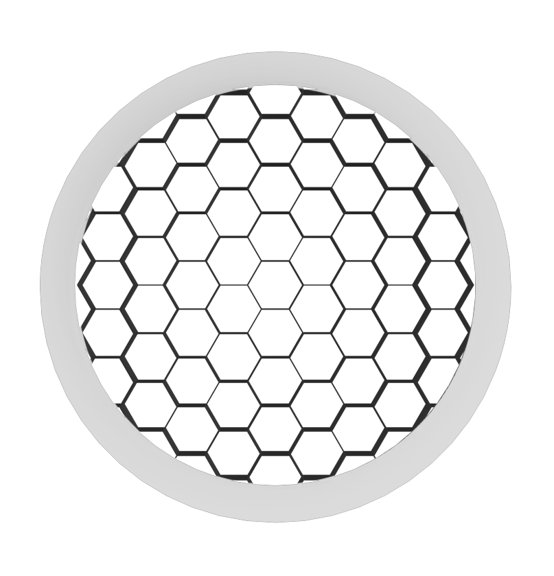 ATOM Series - Honeycomb Louver White Trim Ring
