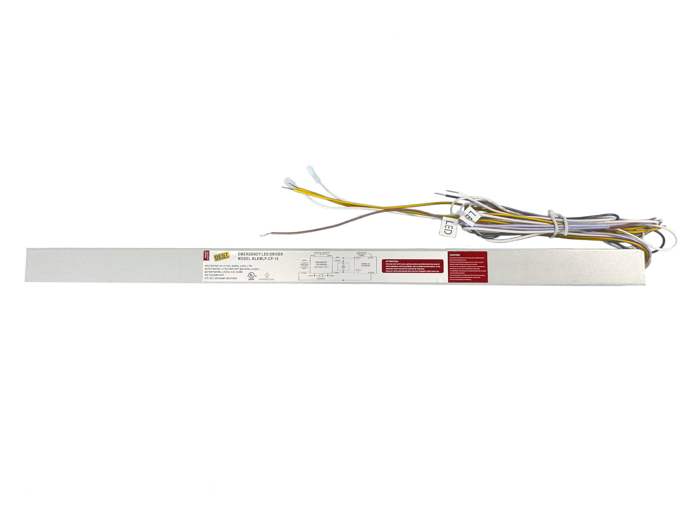 Low Profile Constant Power Emergency LED Driver, 90 Minute Minimum Operating Time, 120-277V