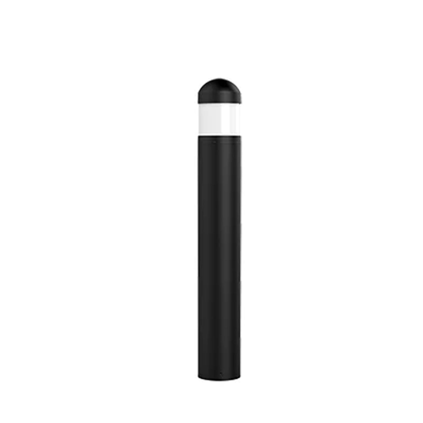 LED 44" Round Top Bollard, 1496 Lumens, Wattage and CCT Selectable, 120-277V, Cone Reflector, Frosted Lense, Black or Brown Finish