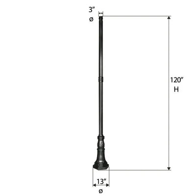 10 Foot Commercial Post, 3" Fitter