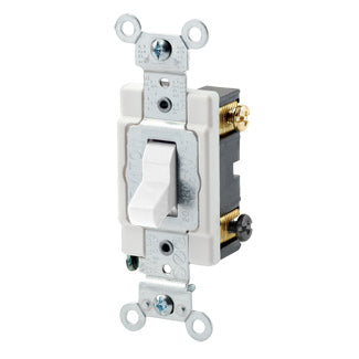 Commercial Spec 3-Way Toggle Switch, 15 Amp, 120/277 Volt, White