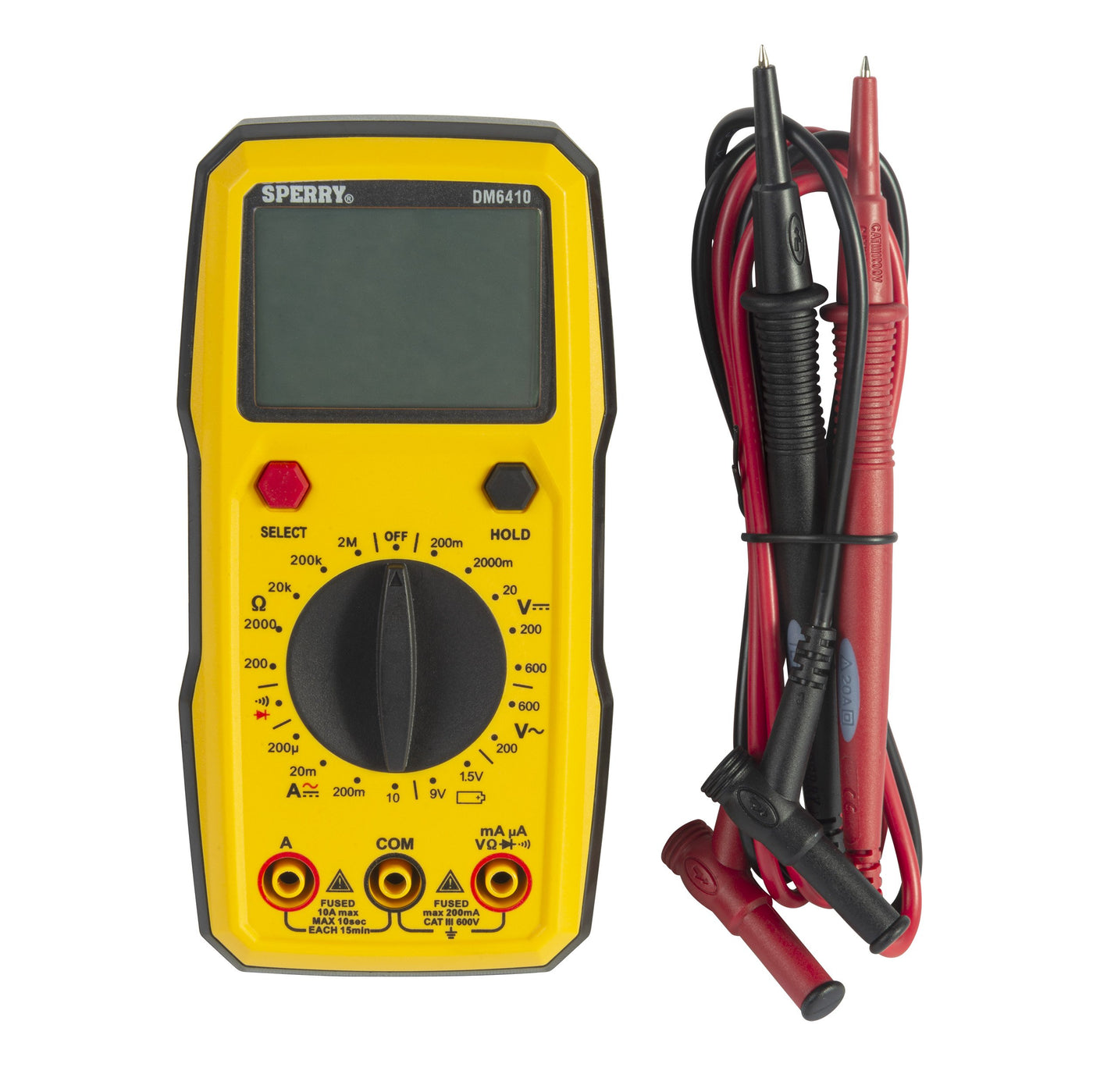 Sperry Instruments DM6410 Digital Multimeter, 8 Function, Manual Ranging