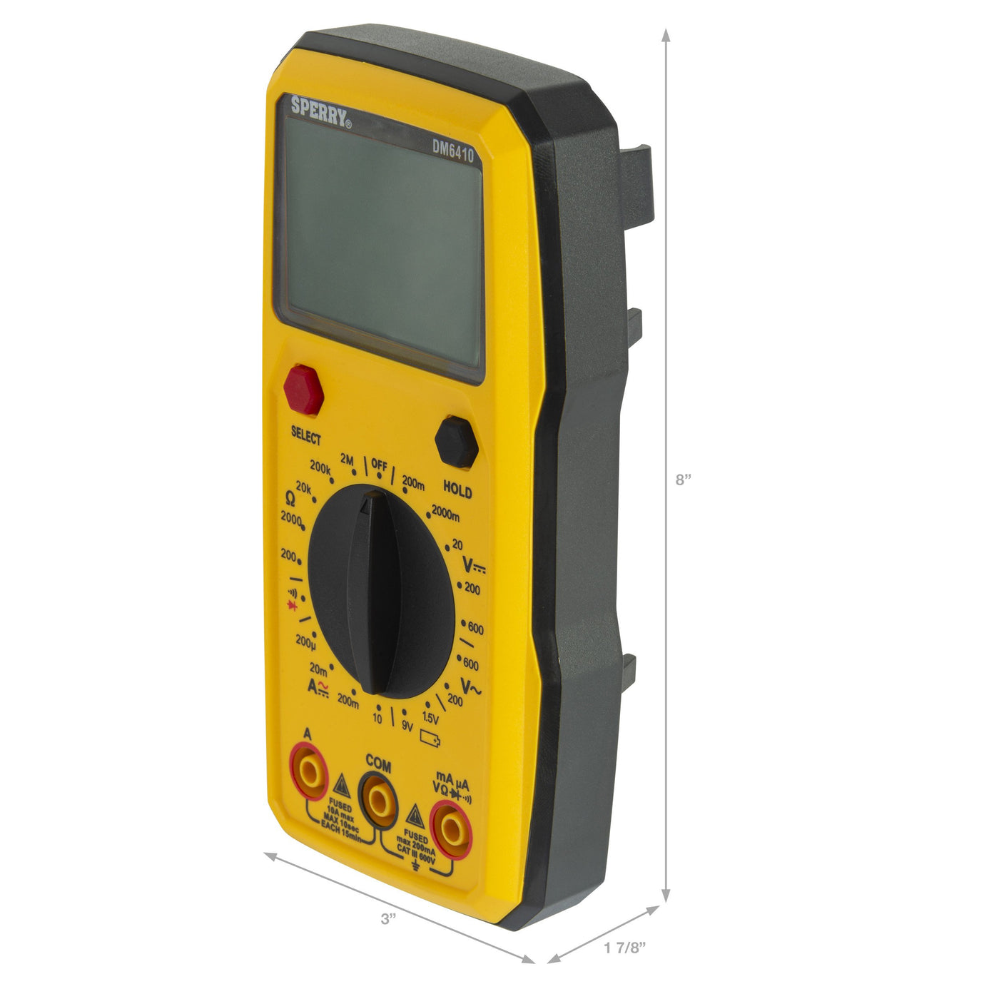 Sperry Instruments DM6410 Digital Multimeter, 8 Function, Manual Ranging