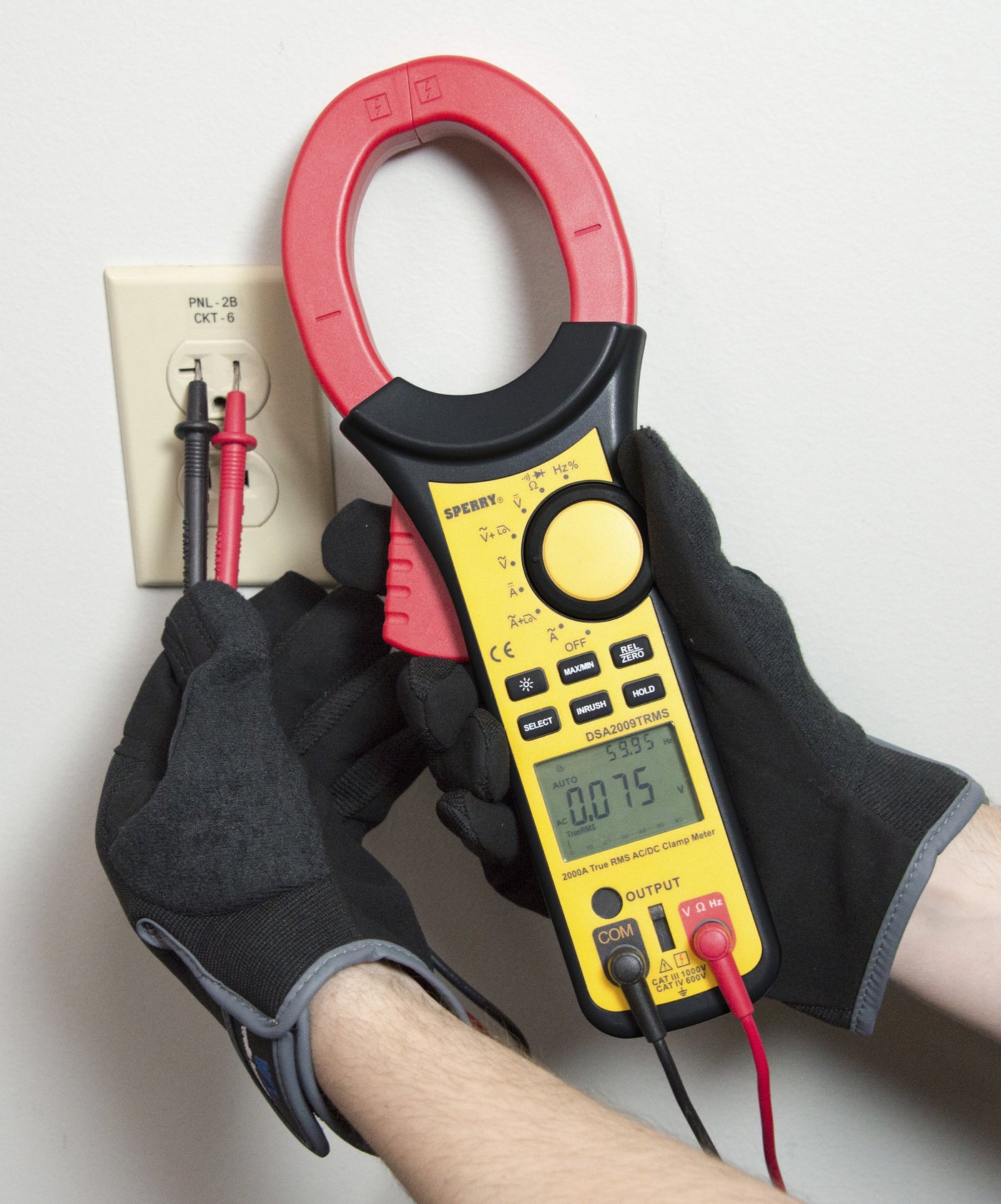 Sperry Instruments DSA2009TRMS Digital Clamp Meter, 2000A AC/DC, TRMS