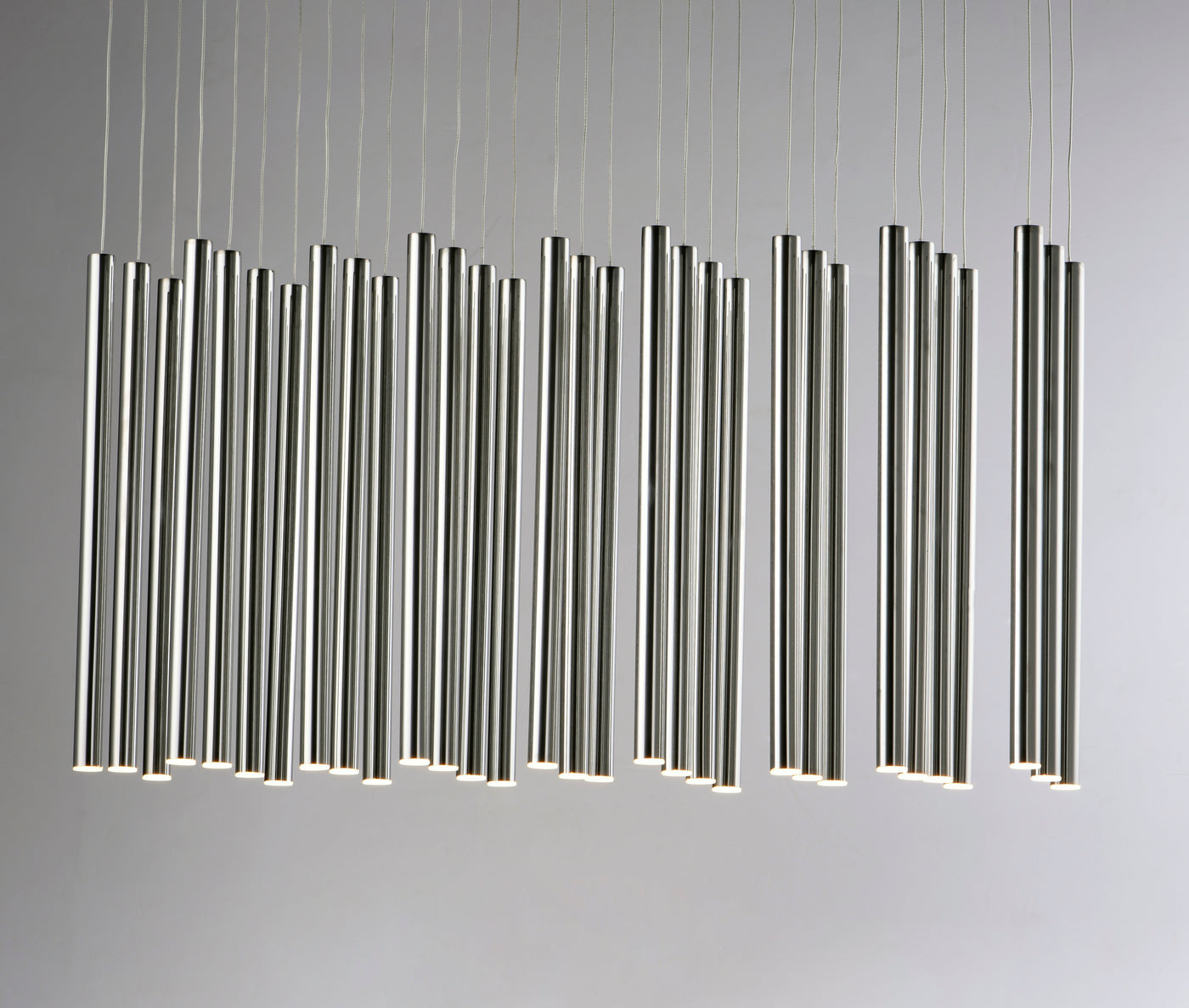  Flute LED 35-Light Pendant E10010-BC Suspension Chandelier
